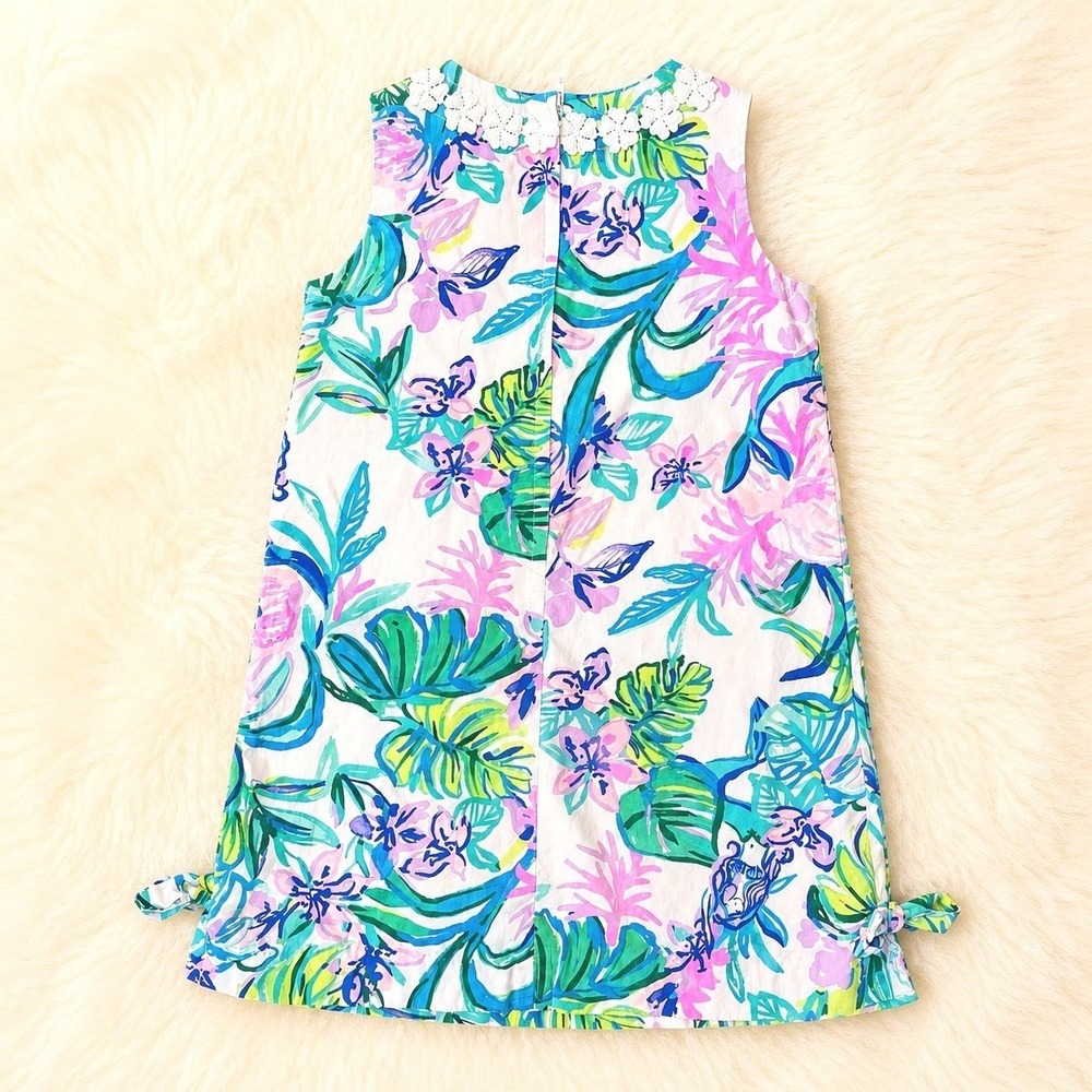 Lilly Pulitzer Girl Floral Shift Dress 6 Tropical Resort Preppy Coastal Coquette - Picture 3 of 5